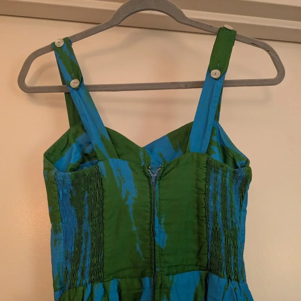 1950s True vintage Ruby of Miami green and blue party dress - Picture 6 of 13